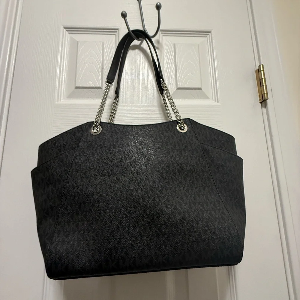 Michael Kors Charcoal Gray Black Tote Bag